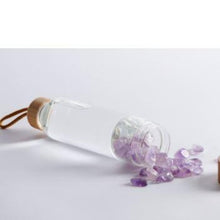 Charger l'image dans la galerie, GOURDE D'EAU DYNAMISÉE PAR LE POUVOIR DES CRISTAUX - AMÉTHYSTE